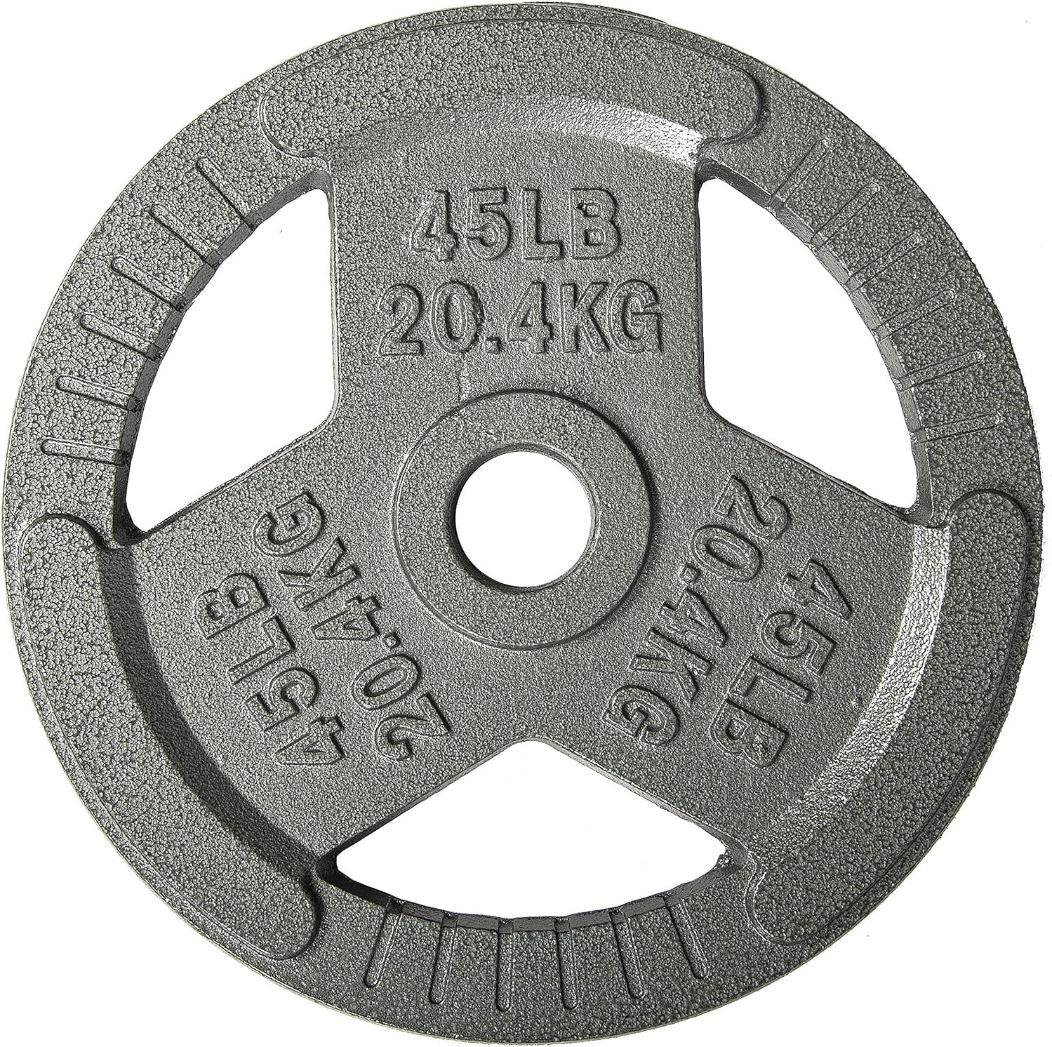 1 inch or 2 inch Cast Iron Weight Plate Set with Multi-Grip Handles and ...