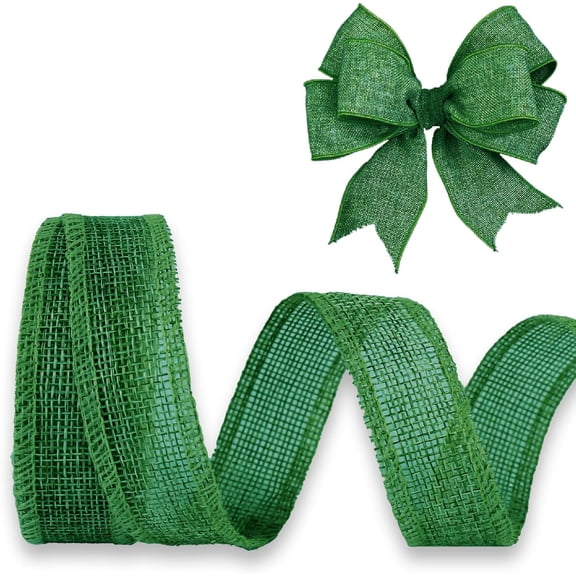 1 inch x 10 Yard Natural Linen Woven Ribbon DIY Handmade Edging Production Wreath Holiday Decoration Gift Ribbons for Gift Wrapping Jute Linen Ribbons