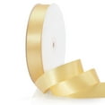 thumbnail image 1 of 1 inch x 100 Yards Satin Ribbon Roll, Ribbons Great for Gift Wrapping, Crafts, Wedding Party Decoration, Hair Bows Making and Other Sewing Projects, Champagne, 1 of 8