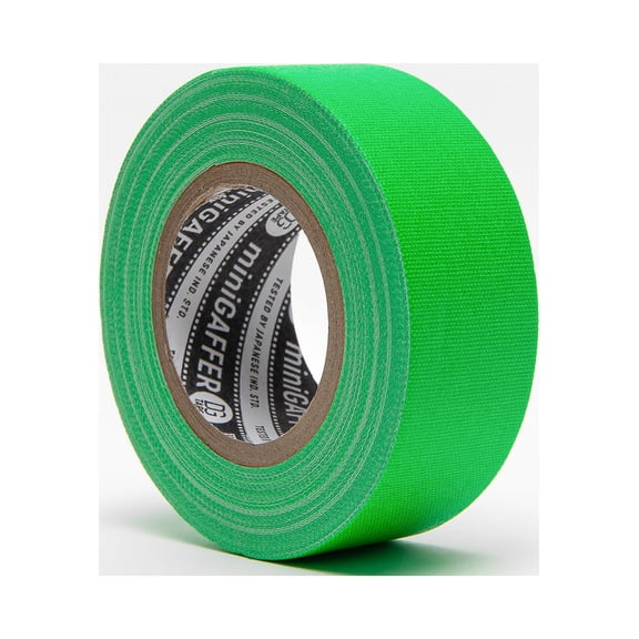 1 inch x 11 yard Fluorescent Green Gaffer Tape | MiniGaff Tape - 120 Mesh @trueGAFF