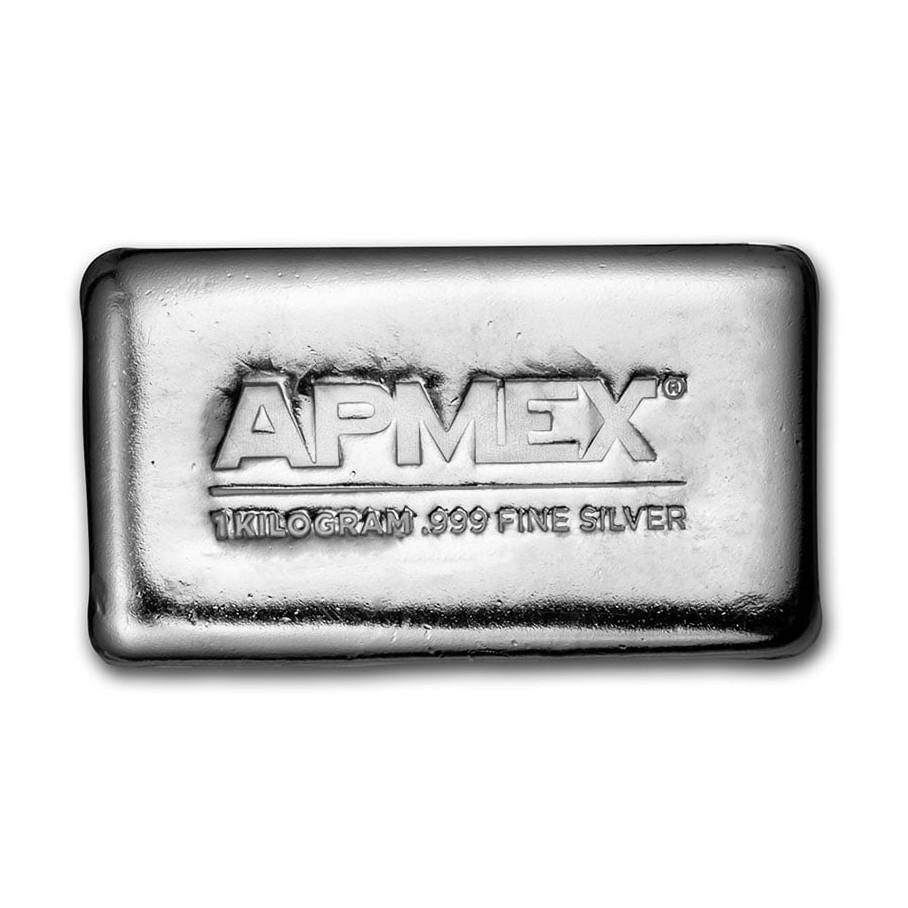 1 kilo Cast-Poured APMEX Silver Bar