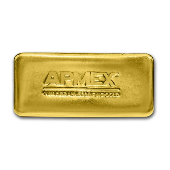 1 kilo Cast-Poured Gold Bar - APMEX