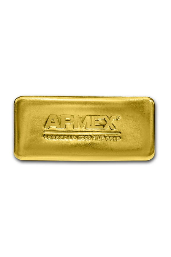 1 kilo Cast-Poured Gold Bar - APMEX