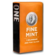 1 kilo Cast-Poured Silver Bar - 9Fine Mint