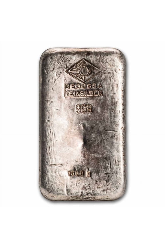 1 kilo Silver Bar - Degussa Feinsilber (1000 Grams)