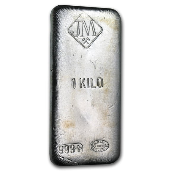 1 kilo Silver Bar - Johnson Matthey (Canada, No Serial #)
