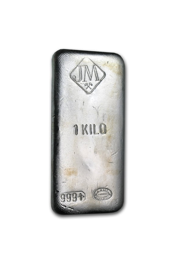 1 kilo Silver Bar - Johnson Matthey (Canada, No Serial #)