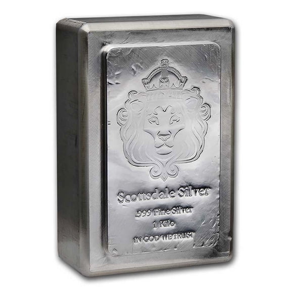 1 kilo Silver Bar - Scottsdale Mint Stacker