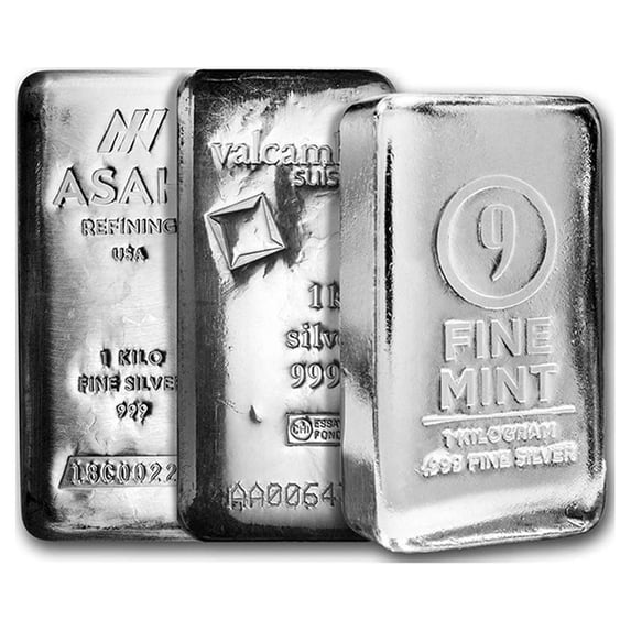 Silver 1 kilo secondary market bullion bar for investment and collection