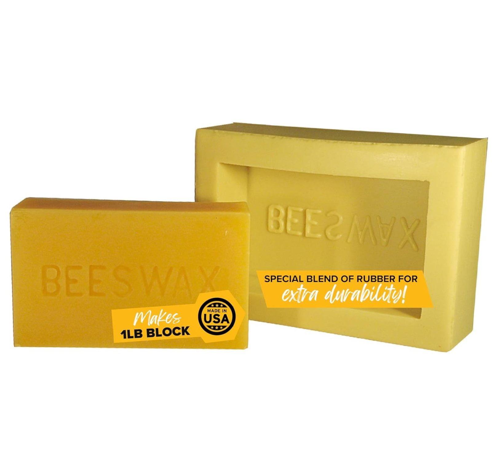 1 lb Beeswax Bar Mold, Durable Reusable Rubber Mold for Soap, Candle & Wax Block Crafting, Easy Release, Flexible Molding Tool for DIY, Handmade & Natural Projects