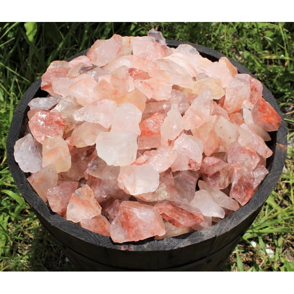 1 lb Bulk Lot Natural Rough Fire Quartz, Raw Crystal Hematoid Mineral (16 oz)