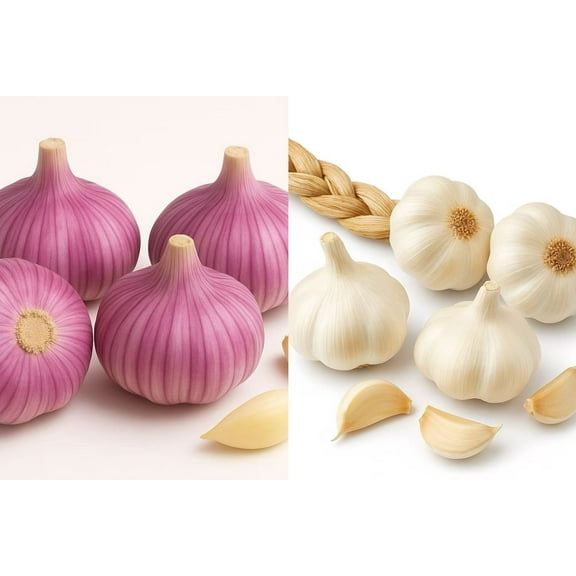 1 lb Mixed Garlic Bulbs for Planting 4 Red Hardneck + 4 California Softneck Grow Your Own Fresh, Organic, Non-GMO Garlic