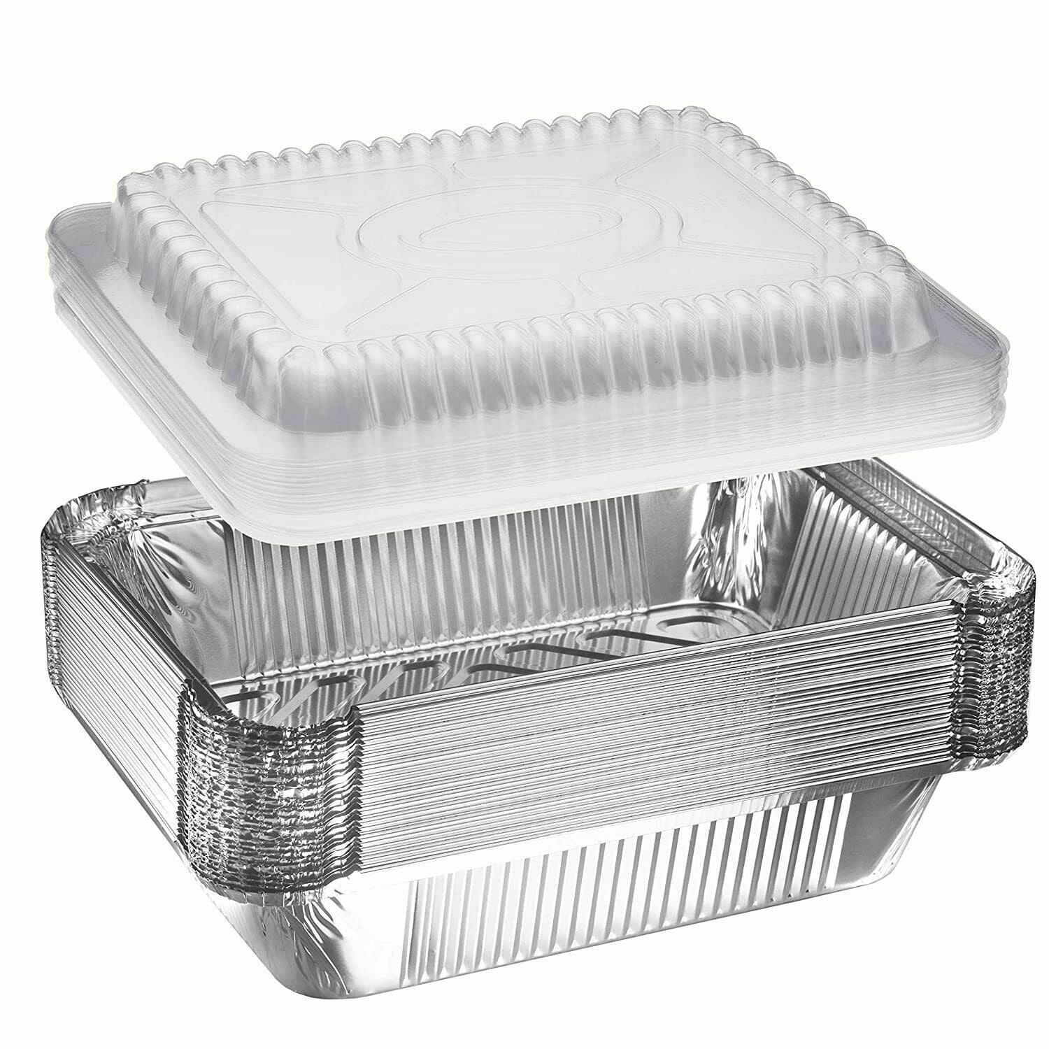 Idl Packaging Flat Foil-Covered Cardboard Lids for 4 lb. Oblong Aluminum Pans 13 inch x 9 inch (Pack of 10)