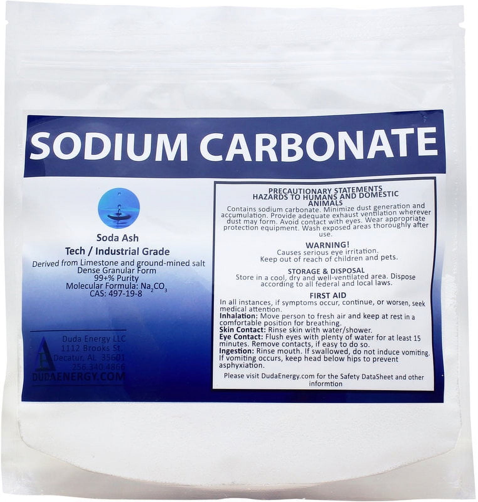 Ecoxall Pure Soda Ash - 2 lb Bag - 100% Pure Sodium Carbonate - Washing  Soda, Tie Die, pH Increaser, Multi-Purpose Powder