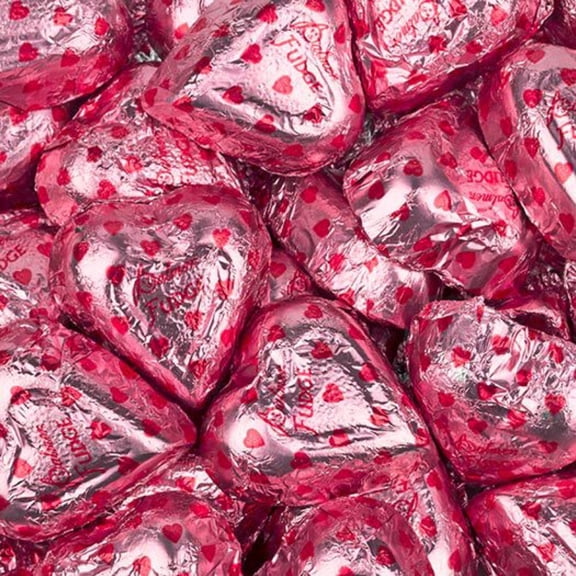 1 lb Valentine's Day Chocolate Fudge Pink Hearts (Approximately 42 Pcs)