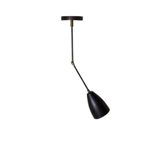 1 light Art Deco Antique Brass single Sputnik chandelier light Fixture