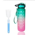 thumbnail image 1 of 1 litre Motivational Fitness Sport Water Bottle with Straw & Time Maker, Leak-proof, BPA-free, Tritan, Drink Bottle Design for Girls, Boy, Cycling, School & Office with Cleaning Brush, 1 of 8