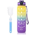 thumbnail image 1 of 1 litre Motivational Fitness Sport Water Bottle with Straw & Time Maker, Leak-proof, BPA-free, Tritan, Drink Bottle Design for Girls, Boy, Cycling, School & Office with Cleaning Brush, 1 of 8