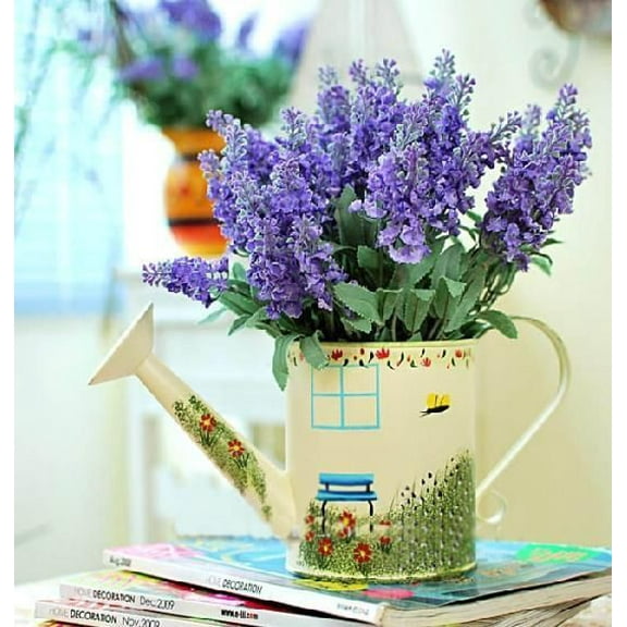 1 lot HOT Silk Lavender Bunch (5 stems/piece) 10PCS Lavenders Bush Bouquet Simulation Artificial flower Lilac & Purple & White Wedding /Home