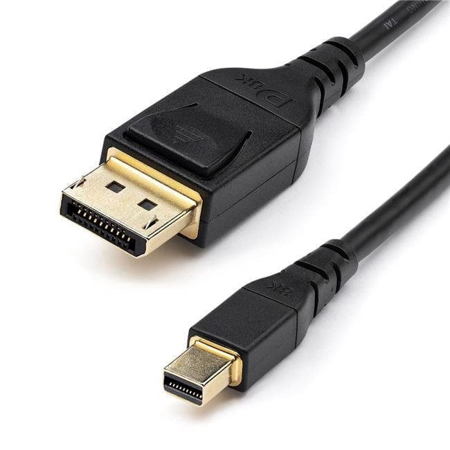 1 m 8K 60Hz HBR3 4K VESA Certified Mini DisplayPort to Display Port 1.4 Cable, Black