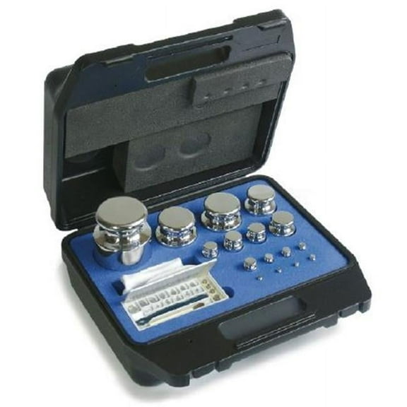 1 mg-50 g F1 Class Set of Weight in Plastic Case with Stainless Steel