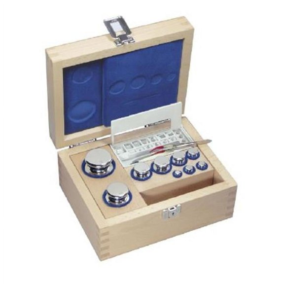 1 mg-50 g F1 Class Set of Weight in Wooden Box with Stainless Steel