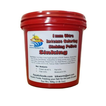 1 mm Sinking Ultra Intense Color Enhancing SINKING Pellets for ALL Tropicals…500g / 1.1-lbs Tub