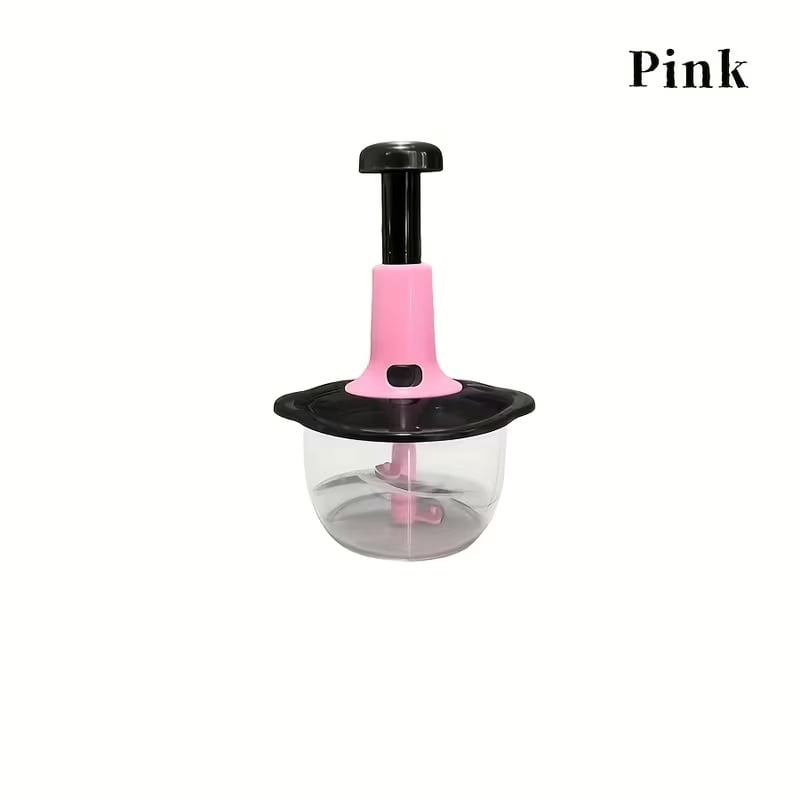 1 multifunctional manual food processor, 50.72 oz capacity, stainless steel, suitable for chopping vegetables, pressing garlic, and mincing meat, easy to clean, a must-have for home kitchens