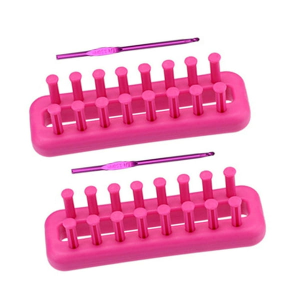 1 or 2 Set Knitting Frame Multifunctional Knitted Loomed Set Round Rectangular Knitting Board For Hat Scarves