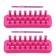 thumbnail image 1 of 1 or 2 Set Multifunctional Knitting Loomed Set Round Rectangular Knitting Frame For Hat Scarves DIY Projects, 1 of 16