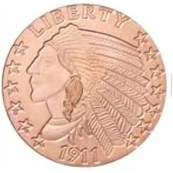 1 oz 1911 Incuse Indian/Incuse Bird in a flip