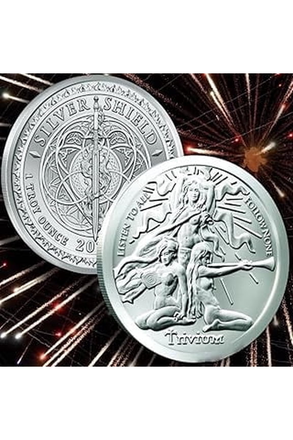 1 oz .999 Silver Shield Trivium Girls Round + Capsule