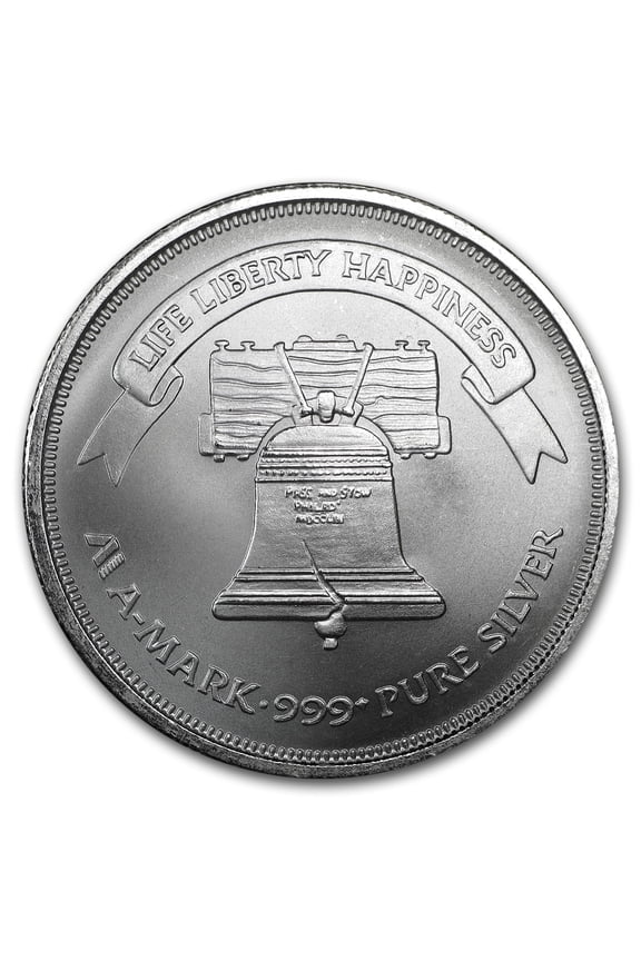 1 oz A Mark Silver Round .999 Fine