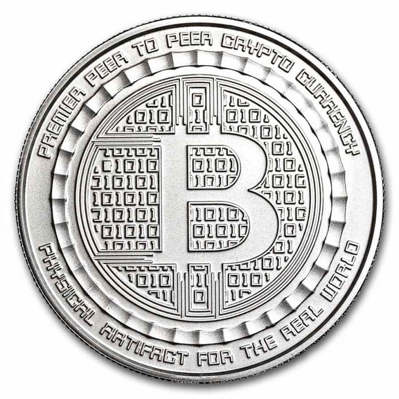1 oz Ag BU Round - Bitcoin Value Conversion | QR Code (No COA)