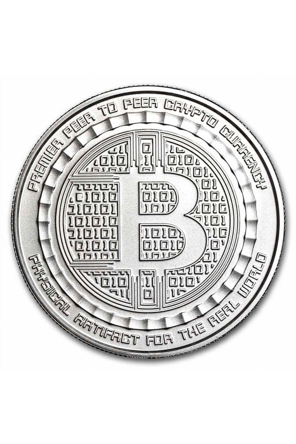 1 oz Ag BU Round - Bitcoin Value Conversion | QR Code (No COA)