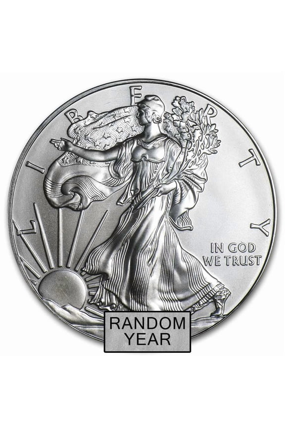 1 oz American Silver Eagle BU (Random Year) Lot of 100