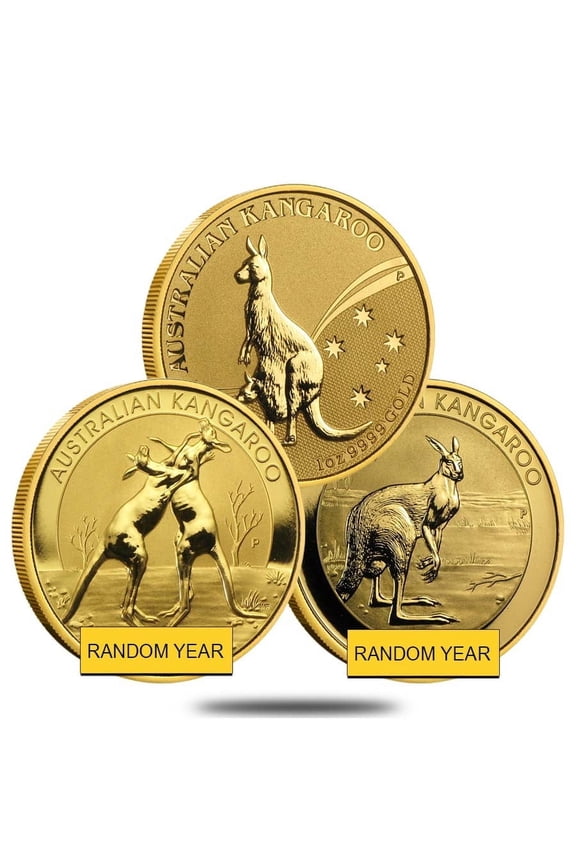 1 oz Australian Gold Kangaroo/Nugget Coin .9999 Fine BU (Random Year)