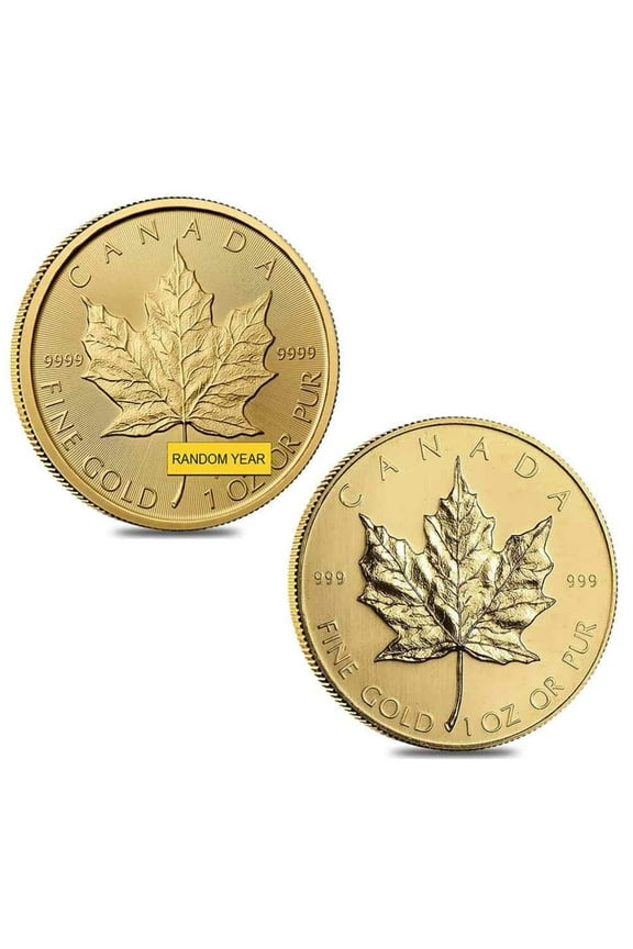 1 oz Canadian Gold Maple Leaf $50 Coin (Random Year)