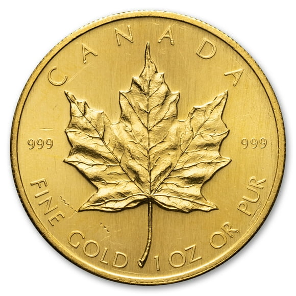 1 oz Canadian Gold Maple Leaf Coin BU - Abrasions
