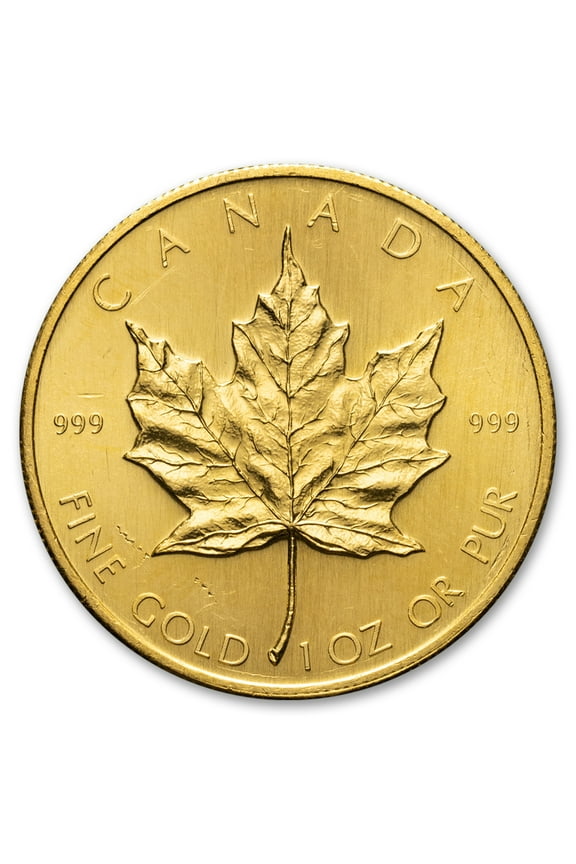 1 oz Canadian Gold Maple Leaf Coin BU - Abrasions