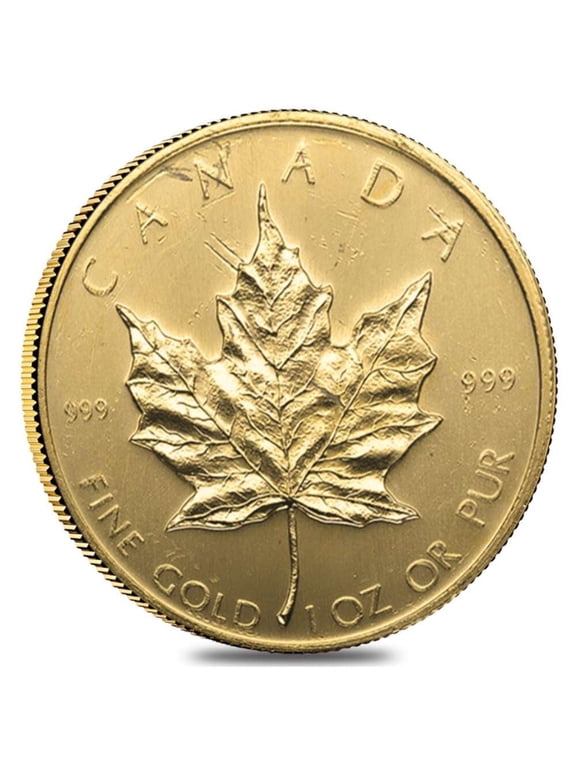 1 oz Canadian Gold Maple Leaf Coin (Random Year, Abrasions)