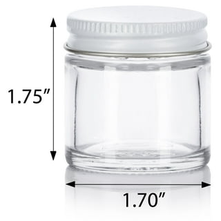 JUVITUS 10 oz Clear Glass Tall Jar with Bamboo Silicone Sealed Lid (6 Pack)