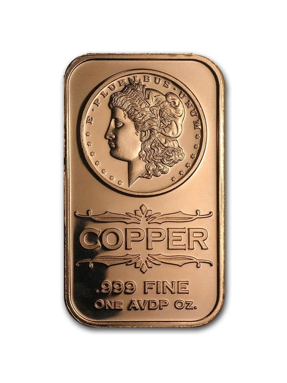 1 oz Copper Bar - Morgan Dollar