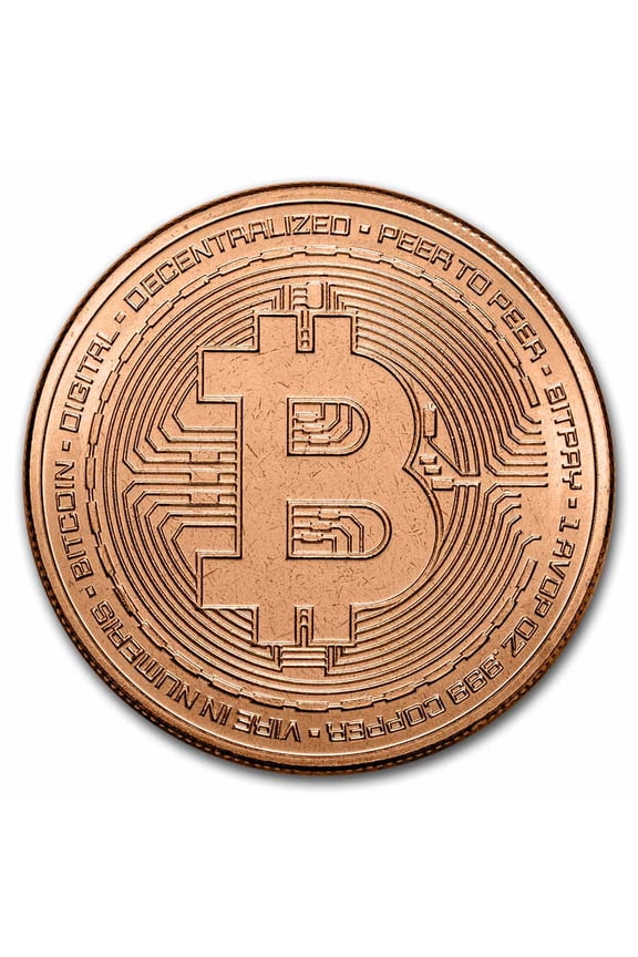 1 oz Copper Round - Bitcoin