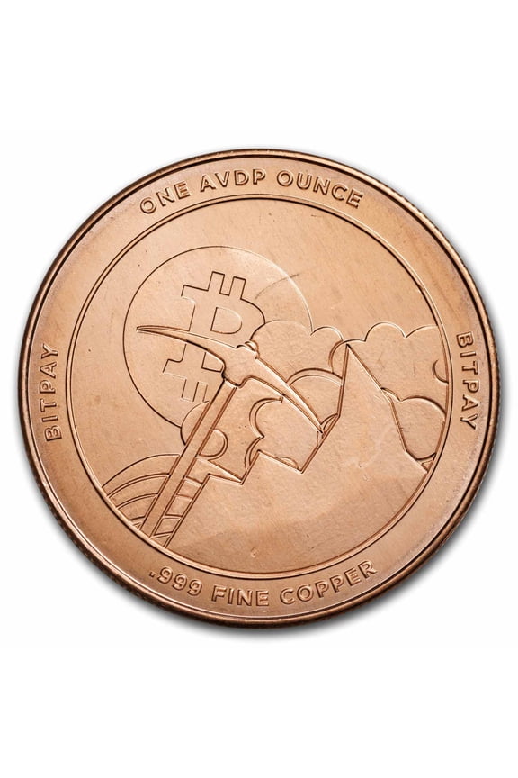 1 oz Copper Round - Bitpay