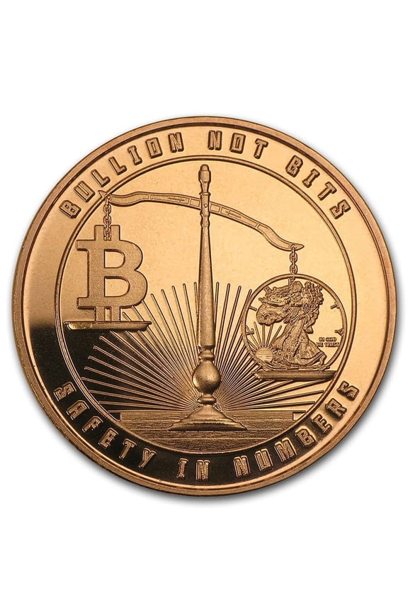 1 oz Copper Round - Bullion Not Bits