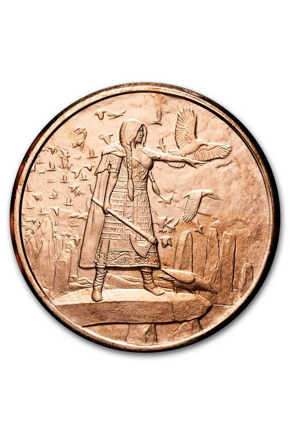 1 oz Copper Round - Celtic Lore: Morrigan