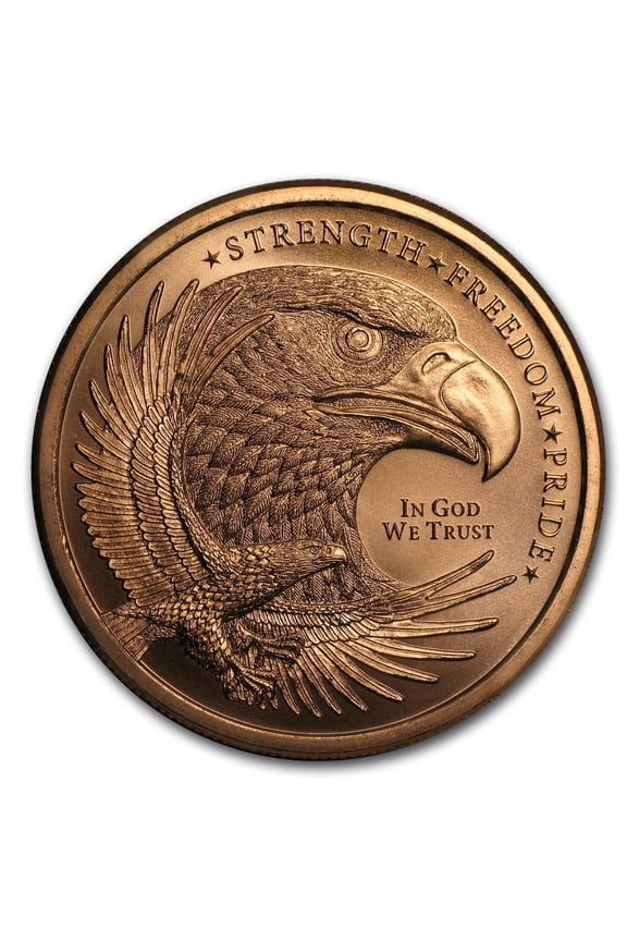 1 oz Copper Round - Eagle (Strength, Freedom, & Pride)