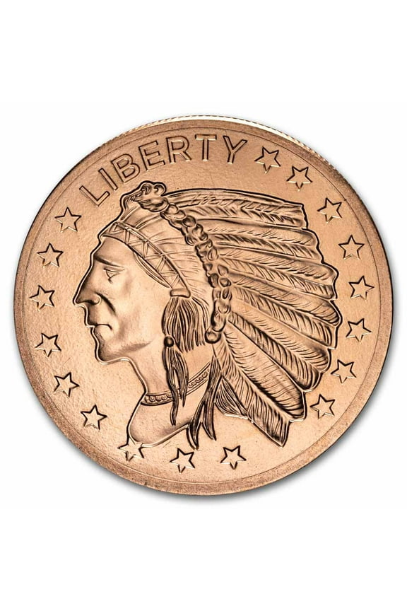1 oz Copper Round - Incuse Indian