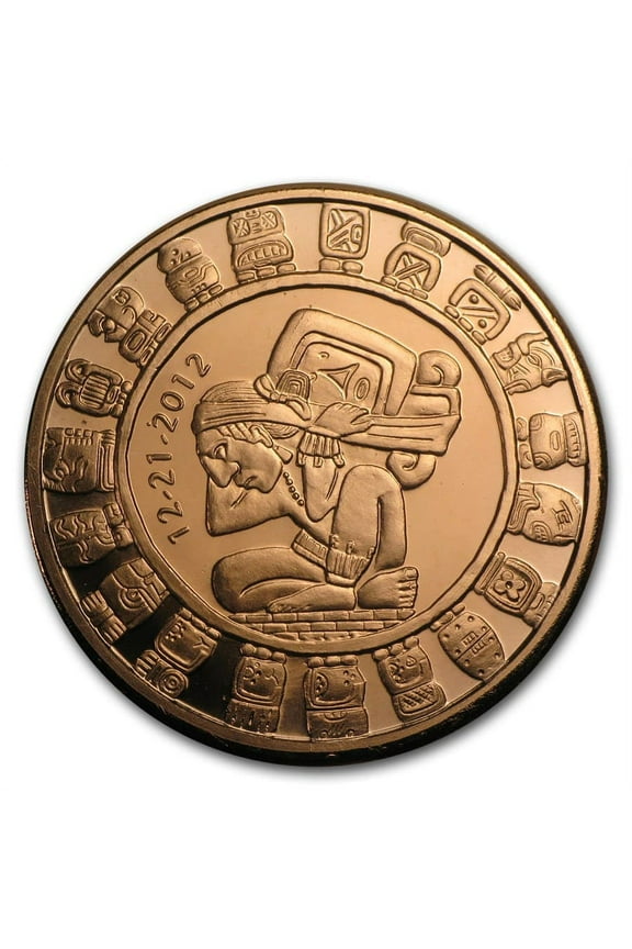 1 oz Copper Round - Mayan Calendar
